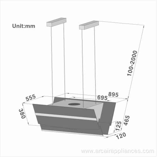 Special Designed Island Cooker Hood 826